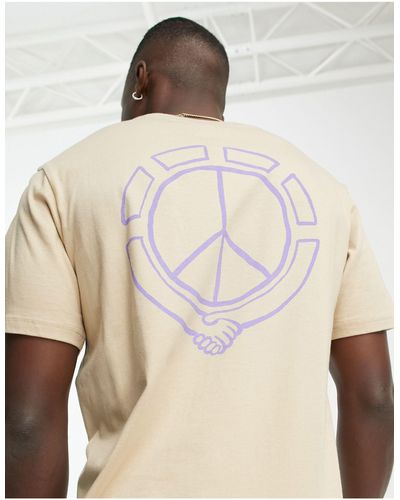 Element Collab - t-shirt crema con stampa sul retro - Neutro