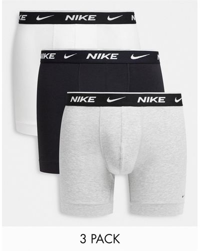 Nike Set Van 3 Boxershorts - Grijs
