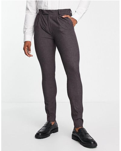 Noak Super Skinny Premium Fabric Suit Trousers - Black