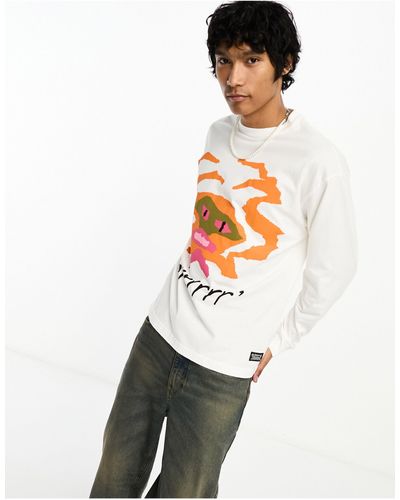 LEVIS SKATEBOARDING Levi's - skate - t-shirts à manches longues avec imprimé crabe et inscription rorrr - Blanc