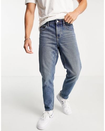 ASOS – klassische, steife jeans - Blau
