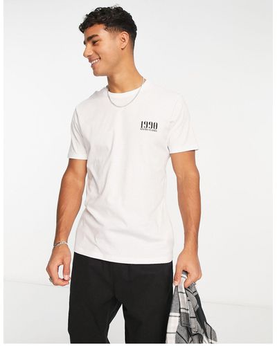 New Look – klassisches t-shirt im stil der 90er - Weiß