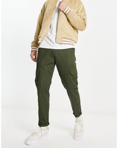 New Look D ring Cuffed Slim Cargo Trousers in Red for Men Lyst