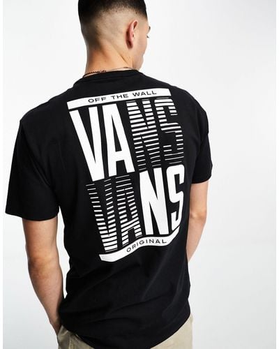 Vans Off The Wall Stacked Back Print T-shirt - Black
