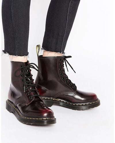 Dr. Martens 1460 Cherry Arcadia 8-eye Boots - Red