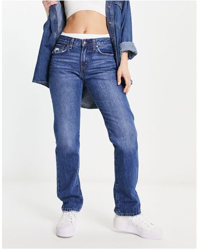 Levi's Middy - Distressed Jeans Met Rechte Pijpen - Blauw