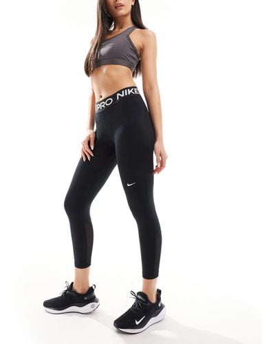 Nike – pro 365 – leggings mit kurzem bein - Schwarz
