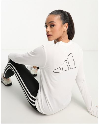 adidas Originals Adidas Running Run Icons Long Sleeve Top - White
