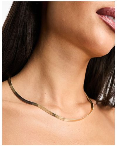Accessorize Snake Chain Necklace - Black