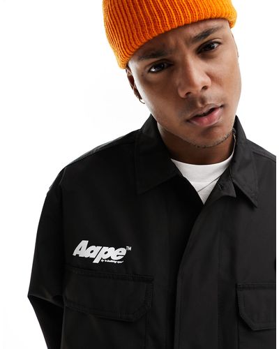 Aape By A Bathing Ape Aape By A Bathing Ape Technical Shacket - Black