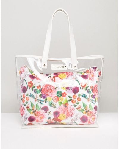 Floozie By Frost French Garden Floral Beach Bag - Multicolour