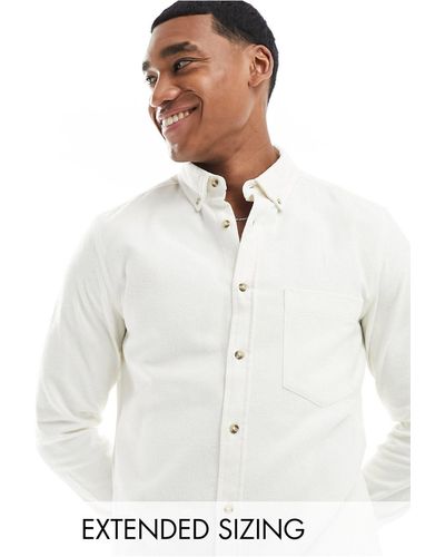 ASOS Brushed Oxford Shirt - White