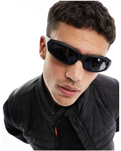 ASOS Wrap Around Racer Sunglasses - Black