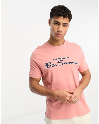 Ben Sherman – kurzärmliges t-shirt - Pink