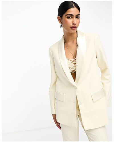 Never Fully Dressed Bridal Tailored Blazer Suit - Natural
