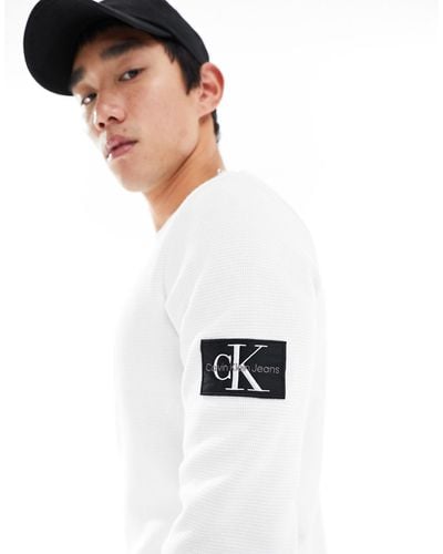 Calvin Klein – langärmliges shirt - Weiß