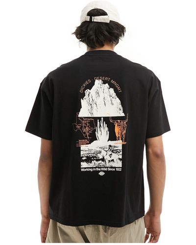 Dickies Pearisburg - t-shirt nera con stampa sul retro - Nero