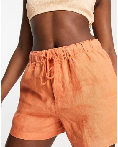 Mango Pantalones cortos s con cordón ajustable - Naranja