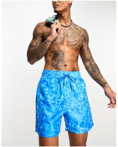 DKNY Clearwater - pantaloncini da bagno con stampa - Blu