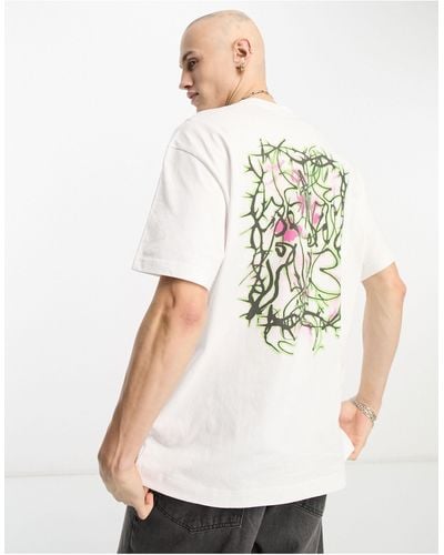 Weekday Oversized T-shirt With Cosmic Energy Graphic - White