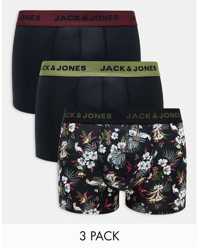 Jack & Jones – 3er-pack unterhosen - Schwarz