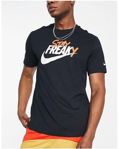 Nike Basketball Stay freaky - t-shirt nera con stampa - Blu