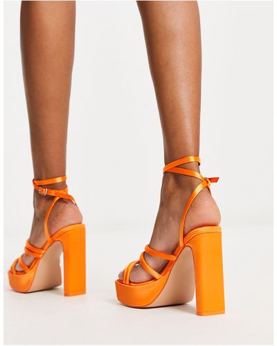 Public Desire Viola Platform Sandals - Orange