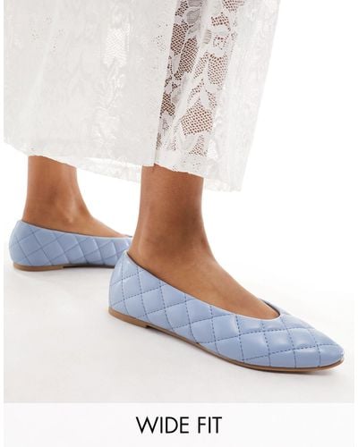 Simply Be Simply Be Extra Wide Fit Ballet Shoes - Blue