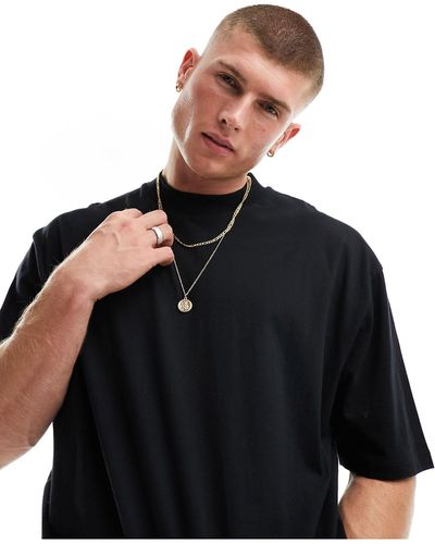 ASOS Oversized Fit T-shirt With Turtle Neck - Black