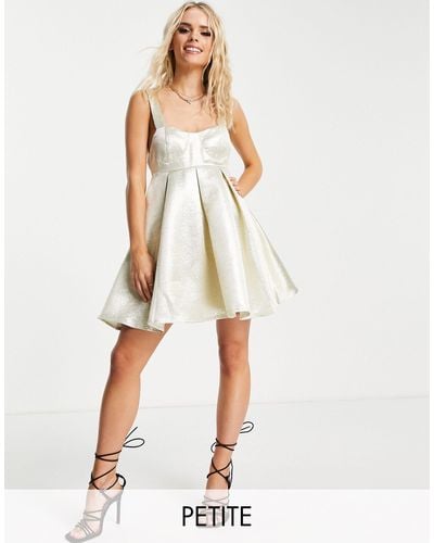 Collective The Label Exclusive Metallic Babydoll Dress - White