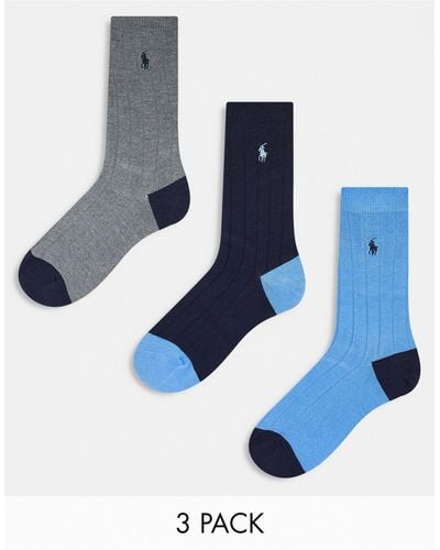 Polo Ralph Lauren 3 Pack Socks - Blue
