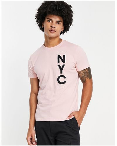 Aéropostale Aeropostle Nyc Logo T-shirt - Pink