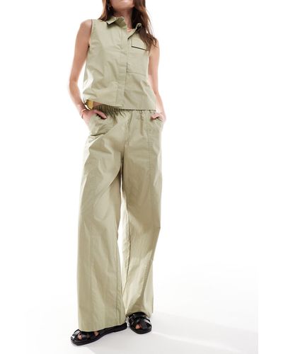 Jdy Wide Leg Trouser Co-ord - Natural