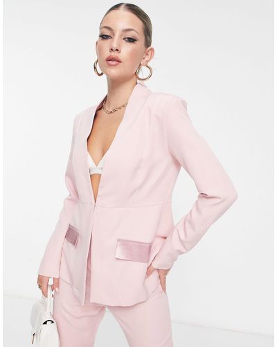 Femme Luxe Elegante Blazer - Roze