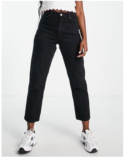 Monki Taiki - Mom Jeans Met Hoge Taille - Zwart