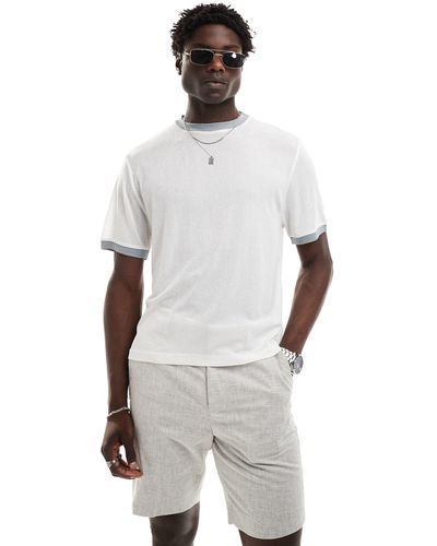 ASOS Boxy Fit Ringer T-shirt - Grey