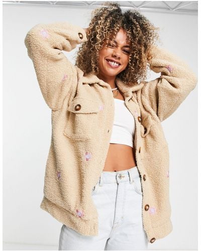 Daisy Street Relaxed Jacket - Natural