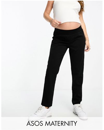 ASOS Maternity - Jersey Pantalon Met Toelopende Pijpen - Zwart