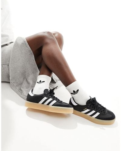 adidas Originals Sambae - sneakers bianche e nere - Marrone