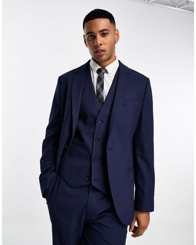 ASOS Slim Suit Jacket - Blue