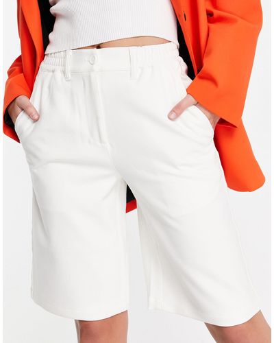 French Connection Indi Whisper Tailored Shorts - White