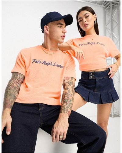Polo Ralph Lauren X asos – exclusive collab – frottee-t-shirt - Schwarz