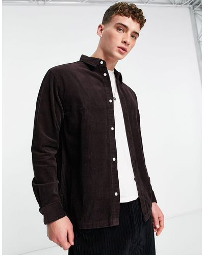 Weekday Relaxed Cord Shirt - Black