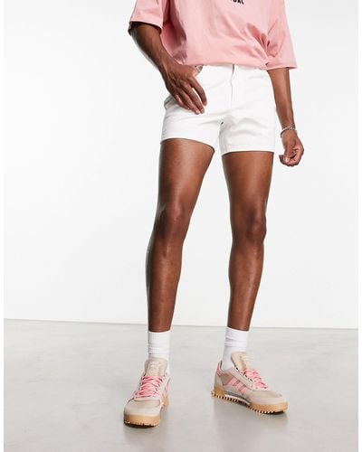 ASOS Shorter Length Denim Shorts - White