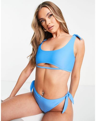 UNIQUE21 Unique 21 - top bikini allacciato sulle spalle - Blu