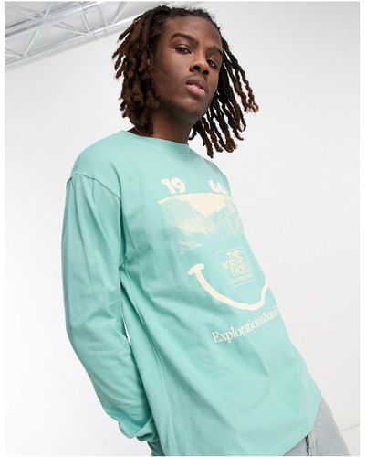 The North Face Heavyweight Chest Print Long Sleeve T-shirt - Green