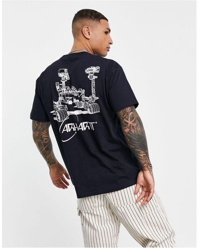 Carhartt T-shirt avec imprimé orbite - bleu
