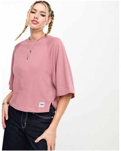 Lee Jeans Raglan Sweat T-shirt - Pink