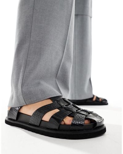 ASOS Closed Toe Gladiator Sandals - Grey