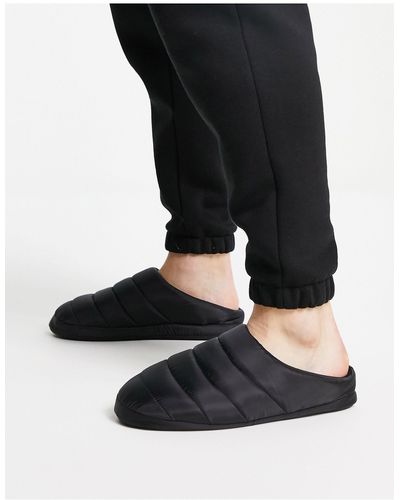 ASOS Puffer Slippers - Black